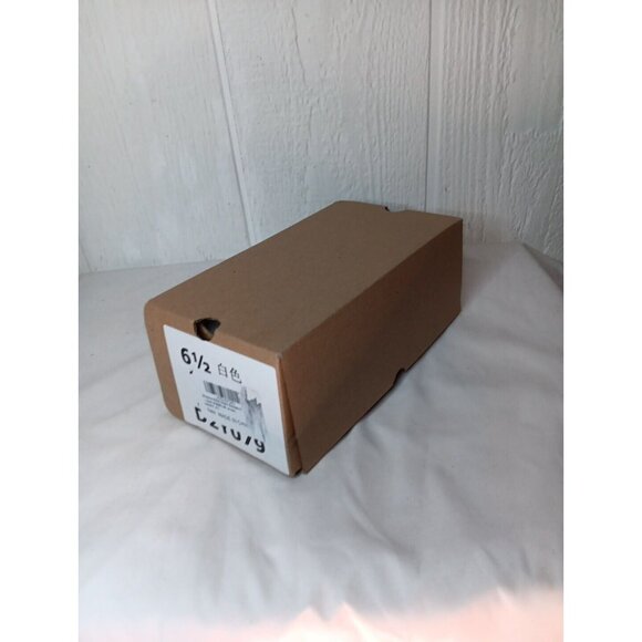 Coutgo Womens 6.5 White Sandal Mules Chain Square Toe High Kitten Heel Slip on - Picture 6 of 6